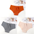 VDOGRIR 3Pcs/Lot Sexy Women&#39;s Mid Rise Panties Set Underwear Seamless Solid Color Briefs Comfortable Underpants Lady Lingerie