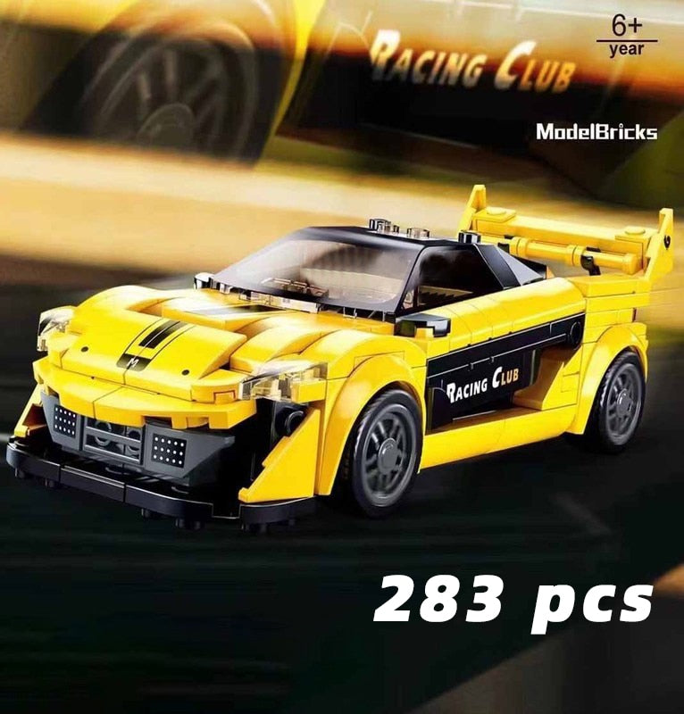 Racing Car City Speed Champions Sports Model Building Blocks DIY Bricks Kids Toy Classic Rally Super Racers Vehicle f1 technique
