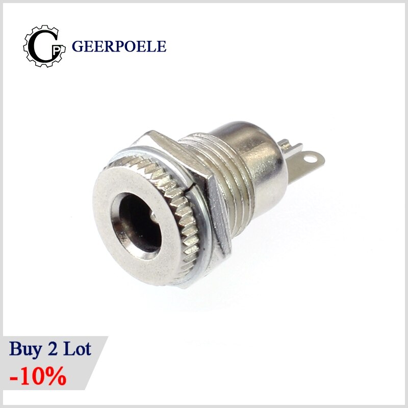 DC099 5.5 mm x 2.1mm DC Power Jack Socket Female Panel Mount Connector metal 5.5*2.1 5.5*2.5