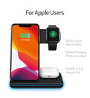 3 in 1 Wireless Charger Stand 15W Qi Fast Charging Dock Station for Apple Watch iWatch 7 AirPods Pro For iPhone 13 12 XS 8 Plus