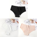 VDOGRIR 3Pcs/Lot Sexy Women&#39;s Mid Rise Panties Set Underwear Seamless Solid Color Briefs Comfortable Underpants Lady Lingerie