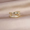 Korea New  Fashion Jewelry Exquisite 14K Real Gold Plated AAA Zircon Ring Elegant Women&