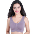 Women&#39;s seamless Bra No pad Brassiere Underwear chest sleep yoga sports bra vest Big Size Top Cotton Bralette