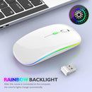 Wireless Mouse USB Rechargeable Bluetooth-compatible RGB Mouse Silent Ergonomic Mouse With Backlight For Laptop PC ipad