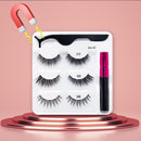 3Pairs Magnetic Lashes 3D Mink Eyelashes Wholesale Fake Eyelashes Magnetic Eyeliner With Tweezer Makeup Set For Beauty Faux Cils