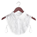 Fashion White Black Lace Fake Collar Blouse Vintage Detachable Shirt False Collar Lapel Blouse Top Women Clothes Accessories