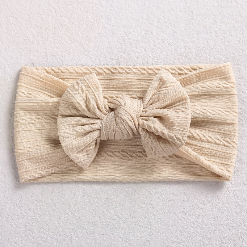 32 Colors Cable Bow Baby Headband for Child Bowknot Headwear Cables Turban for Kids Elastic Headwrap Baby Hair Accessories