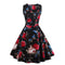2016 vintage sleeveless print dress grand dress 1285 banquet dress