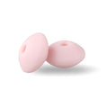 30pcs Silicone Lentil Beads BPA Free Food Grade Rodent DIY Charms Newborn Nursing Accessory Teething Necklace 12mm Abacus Bead