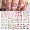 12 Designs Nail Stickers Set Mixed Floral Geometric Nail Art Water Transfer Decals Sliders Flower Leaves Manicures Decoration