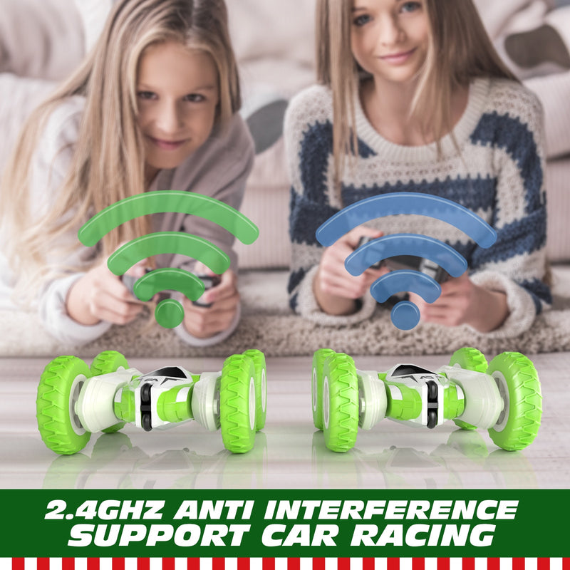 Sinovan Mini RC Cars Stunt Car Toy, 2.4GHz Remote Control Car Double Sided Flips 360° Rotating Vehicles, Toys Gifts for Kids