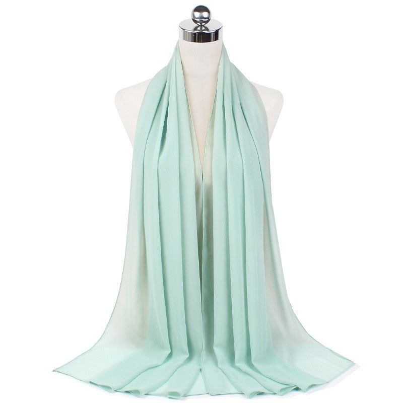 72*175cm Hijab Chiffon 2021 Maxi Big Size Scarf For Muslim Women Headscarf Ladies Headwraps Pashmina Hijab Muslim Fashion Islam