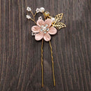 MOLANS Luxury Hairpin For Women Hair Combs Headdress Prom Bridal Wedding Crown Elegant Hair Accessories Gold Leaves Headwear 1PC