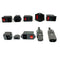 IEC320 C14 Electrical AC Socket 3 pin red LED 250V Rocker Switch 10A fuse female male inlet plug connector 2 pin socket mount