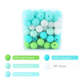 12mm 20pcs Silicone Baby Beads Round Teether Teething Beads DIY Pacifier Chain Necklace Pendant Toys BPA Free Baby Accessories