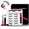 3/5/7Pairs Magnetic Eyelashes False Lashes Repeated Use Eyelashes Waterproof Liquid Eyeliner With Tweezer Makeup Set