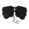 Royal Style Cotton Fake Collar Shawl Wrap Hollow Out Floral Lace Ruffled Trim Necklace Pointed Triangle Lapel Blouse
