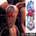 sexy fake tattoo for woman waterproof temporary tattoos large leg thigh body tattoo stickers peony lotus flowers fish dragon