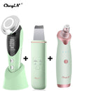CkeyiN EMS Light Therapy Beauty Machine Facial Massager + Ultrasonic Skin Scrubber + Blackhead Remover + Nano Spray Face Steamer