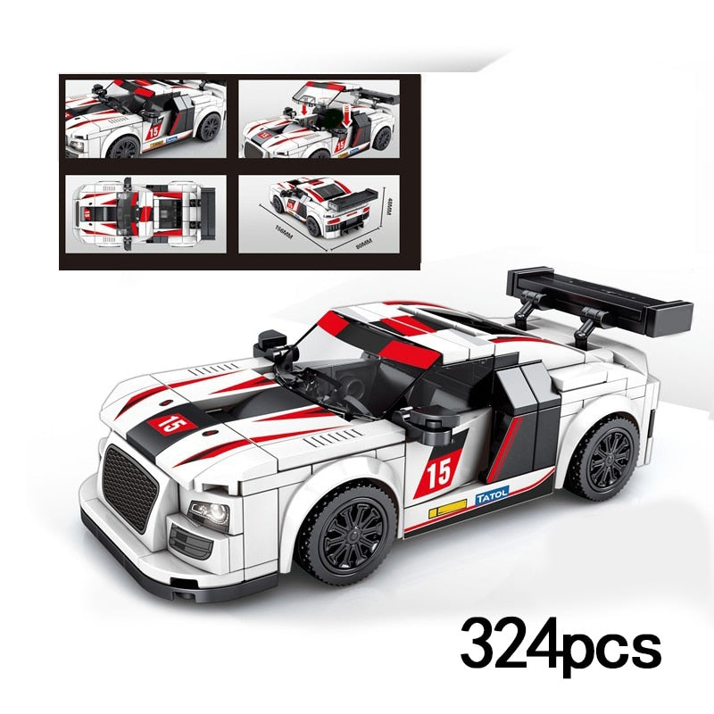Racing Car City Speed Champions Sports Model Building Blocks DIY Bricks Kids Toy Classic Rally Super Racers Vehicle f1 technique