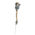 1pc Crochet Bunny Baby Pacifier Clip Chain BPA Free Wooden Beads Appease Soother Chain Clips Newborn Dummy Holder Nipple Clip