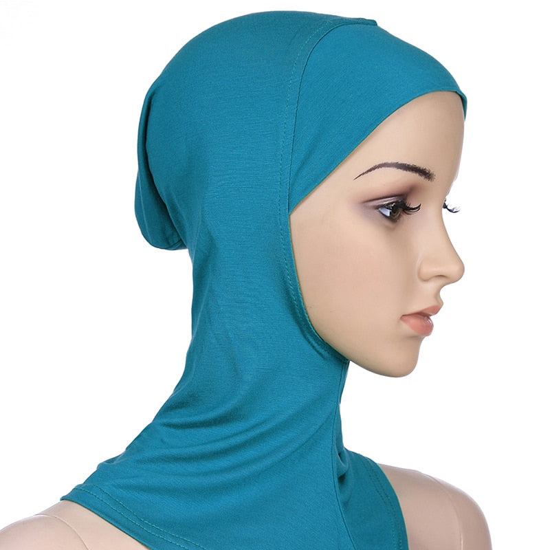 New Fashion Muslim Underscarf Women Veil Hijab Islamic Soft Cotton Solid Color Elastic Comfortable Breathable Casual Turbans