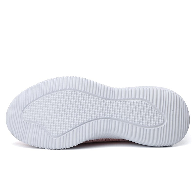 Women Flats Shoes Plus Size 43 Breathable Mesh Platform Sneakers Women Slip on Soft Ladies Casual Shoes Woman Knit Sock Flats 36