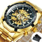 Winner Watch Men Skeleton Automatic Mechanical Watch Gold Skeleton Vintage Man Watch Mens Watches Top Brand Luxury часы мужские