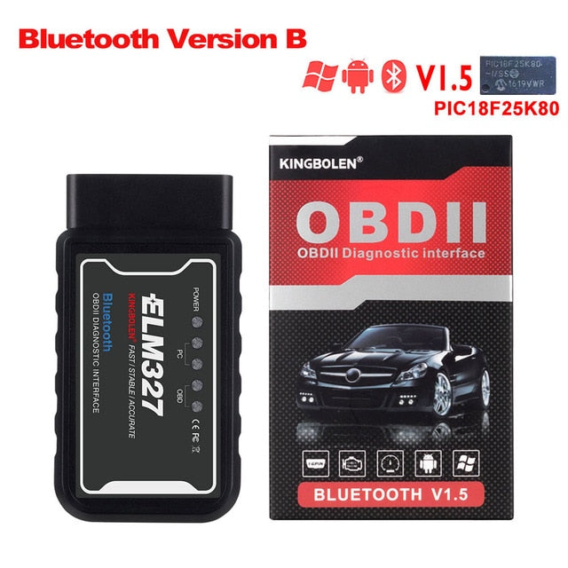 New ELM327 V1.5 OBD2 Scanner PIC18F25K80 Bluetooth/Wifi ELM 327 OBD Car Diagnostic Tool For Android /IOS OBDII Mini Code Reader