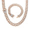 13mm Iced Out Cuban Necklace Chain Hip Hop Jewelry Choker Gold Silver Color Rhinestone CZ Clasp for Mens Rapper Necklaces Link