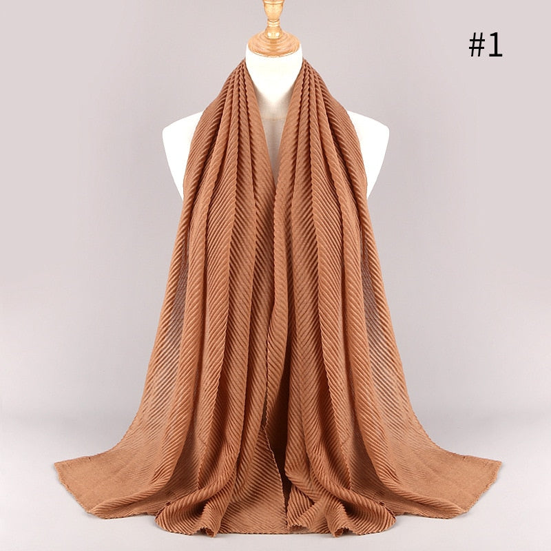 2021 NEW Flocked Bubble Cotton Scarf Hijabs For Muslim Women Soild Color Breathable Islamic Headscarf Arab Head Scarves