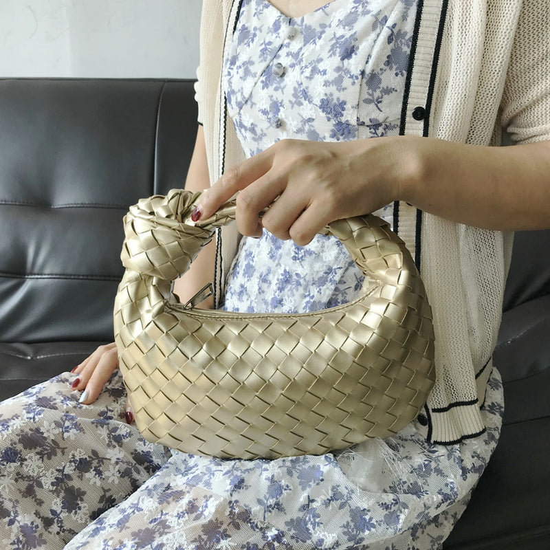2022 Fashion woven bag luxury designer handbag brand women tote bag lady shoulder bags PU spring bags leather casual handbag