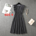 Summer New 2021 Women&#39;s Elegant Sundress Slim Sleeveless Woman Sundress Ruffles Knee Length Clothes Red Beach Party Dresses For