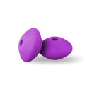 30pcs Silicone Lentil Beads BPA Free Food Grade Rodent DIY Charms Newborn Nursing Accessory Teething Necklace 12mm Abacus Bead