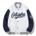 American retro letter embroidery leather jackets coats women&#39;s 2021 new street trend all-match baseball uniform couple loose top