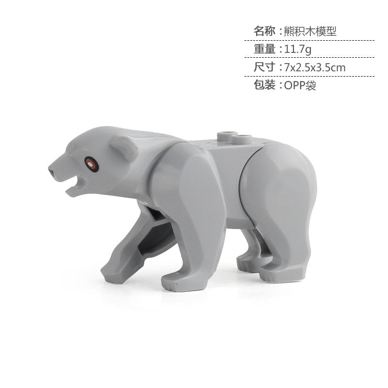Compatible Mini Animals Building Blocks for Children MOC Turtles Bird Dolphin Fish Model Building Blocks Bricks Kids DIY Toys