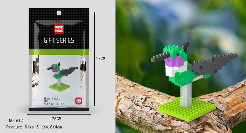 Mini Building Blocks 3D Animal  Diamond Model Micro Bricks Dog Cat Bird Moose Wolf Panda Macaw Toys For Children Birthday Gifts