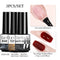LILYCUTE 3 PCS Gel Nail Polish Set Nude Pink Glitter Sequins Matte Effect Gel Long Lasting Base Top Coat Nail Art Design Hybrid