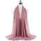 Muslim new Bubble Chiffon Hijab Scarf Women Solid Color Soft Long Shawls and Wraps Georgette Islamic Head Scarves Ladies Hijabs