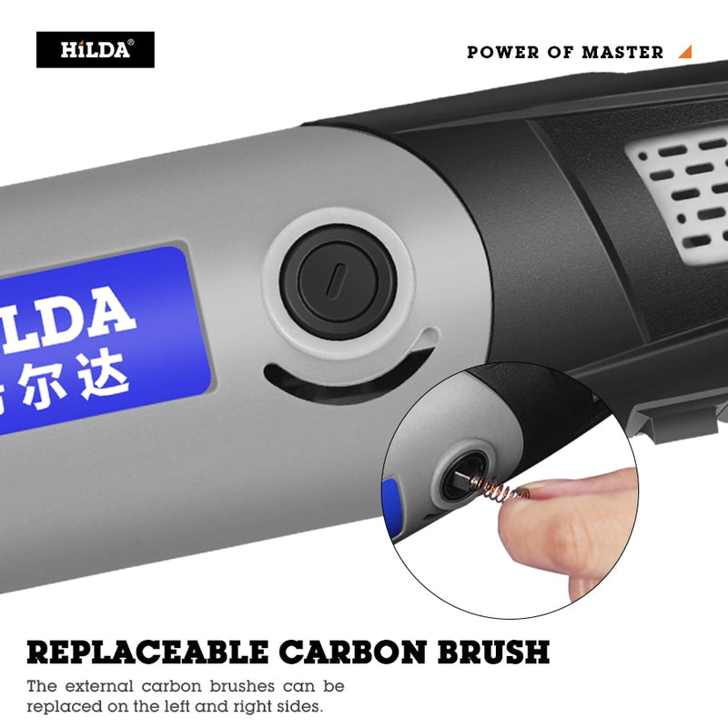 HILDA Electric Drill Mini Engraver Rotary Tool 400W Mini Drill 6 Position Rotary Tools Mini Grinding Machine