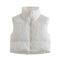 Puffy Vest Women Zip Up Stand Collar Sleeveless Lightweight Padded Cropped Puffer Quilted Vest Winter Warm Coat Jacket 2022 New