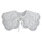 Royal Style Cotton Fake Collar Shawl Wrap Hollow Out Floral Lace Ruffled Trim Necklace Pointed Triangle Lapel Blouse