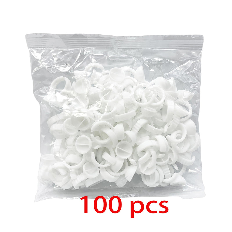 Wholesale 50/100Pcs Disposable Eyelash Glue Fan Cup Rings Holder Container Tattoo Pigment Eyelash Extension Tools Lash Supplies
