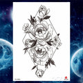 Girls Bracelet Chains Rose Tattoo Stickers Butterfly Body Arm Totem Tattoos Temporary Women Wrist Sexy Black Fake Tatoos