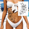 Sexy Flower Temporary Tattoos For Women Body Art Painting Arm Legs Tattoos Sticker Realistic Fake Black Rose Waterproof Tattoos