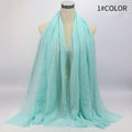 wholesale price 70*180cm women muslim crinkle hijab scarf femme musulman soft cotton headscarf islamic hijab shawls and wraps