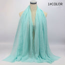 wholesale price 70*180cm women muslim crinkle hijab scarf femme musulman soft cotton headscarf islamic hijab shawls and wraps
