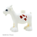 Big Size Building Blocks Cat Dog Pig Rabbit Model Accessories Compatible Bricks Farm Animals Set Assemble Education Toys For Kid