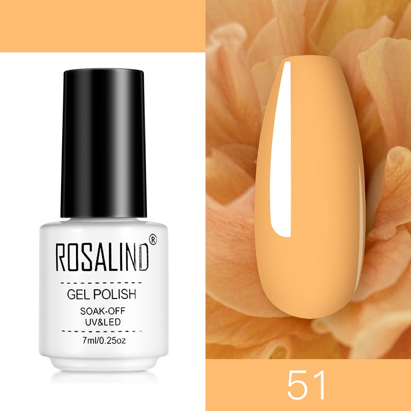 ROSALIND Nail Gel Polish Semi Permanent Polish All For Manicure Nails Art UV Hybrid Varnishes Gellak Base TOP Primer For Nails