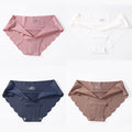 4 PCS/Lot Seamless Panties For Women Plain Panties Slip Silk Female Underwear Soft Thin Light Panti Culotte Femme Underpants